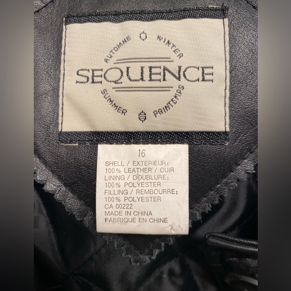 Black Sequence Leather Jacket - Picture 4 of 5
